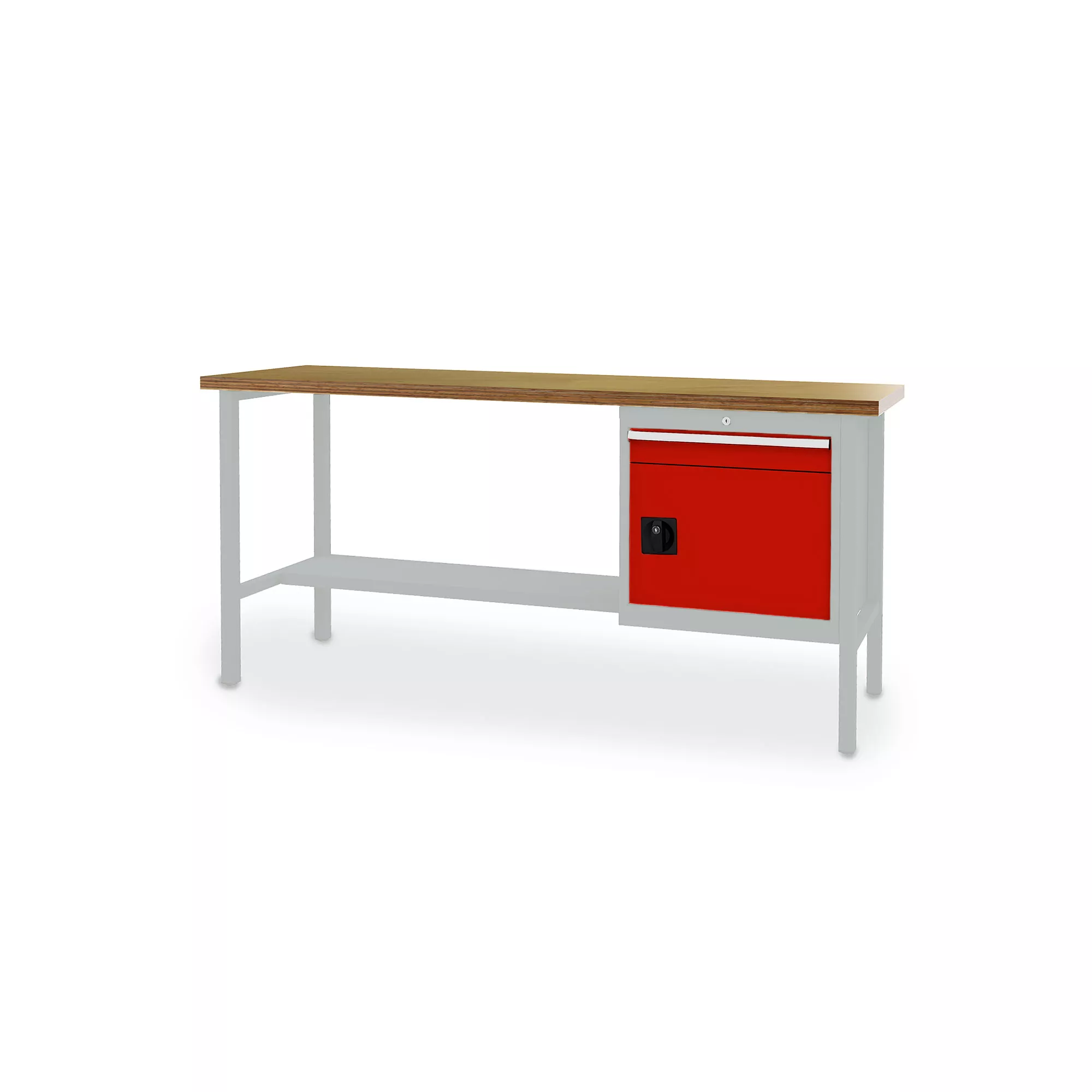Établi professionnel - tiroir coulissant et compartiment verrouillable - 2000 x 600 x 960 mm (L x P x H)