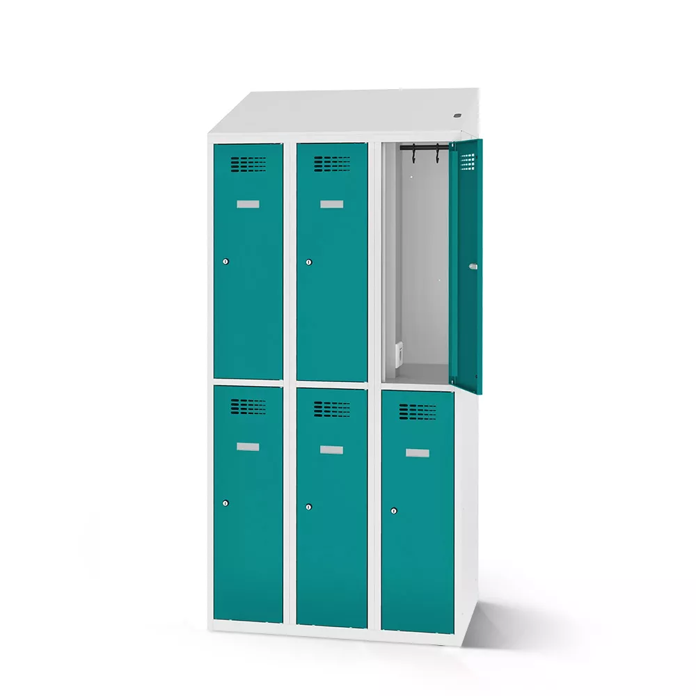 Wardrobe locker with charging function 6 doors width 90 cm