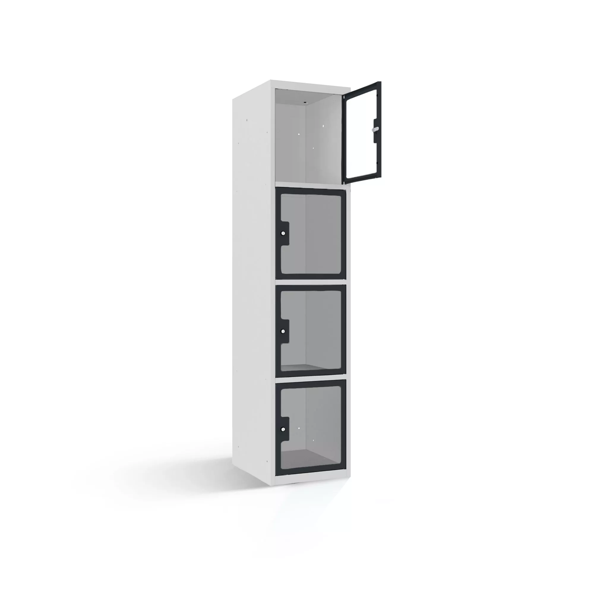 Vestiaire multicases 4 portes en plexiglas - 40 cm de largeur