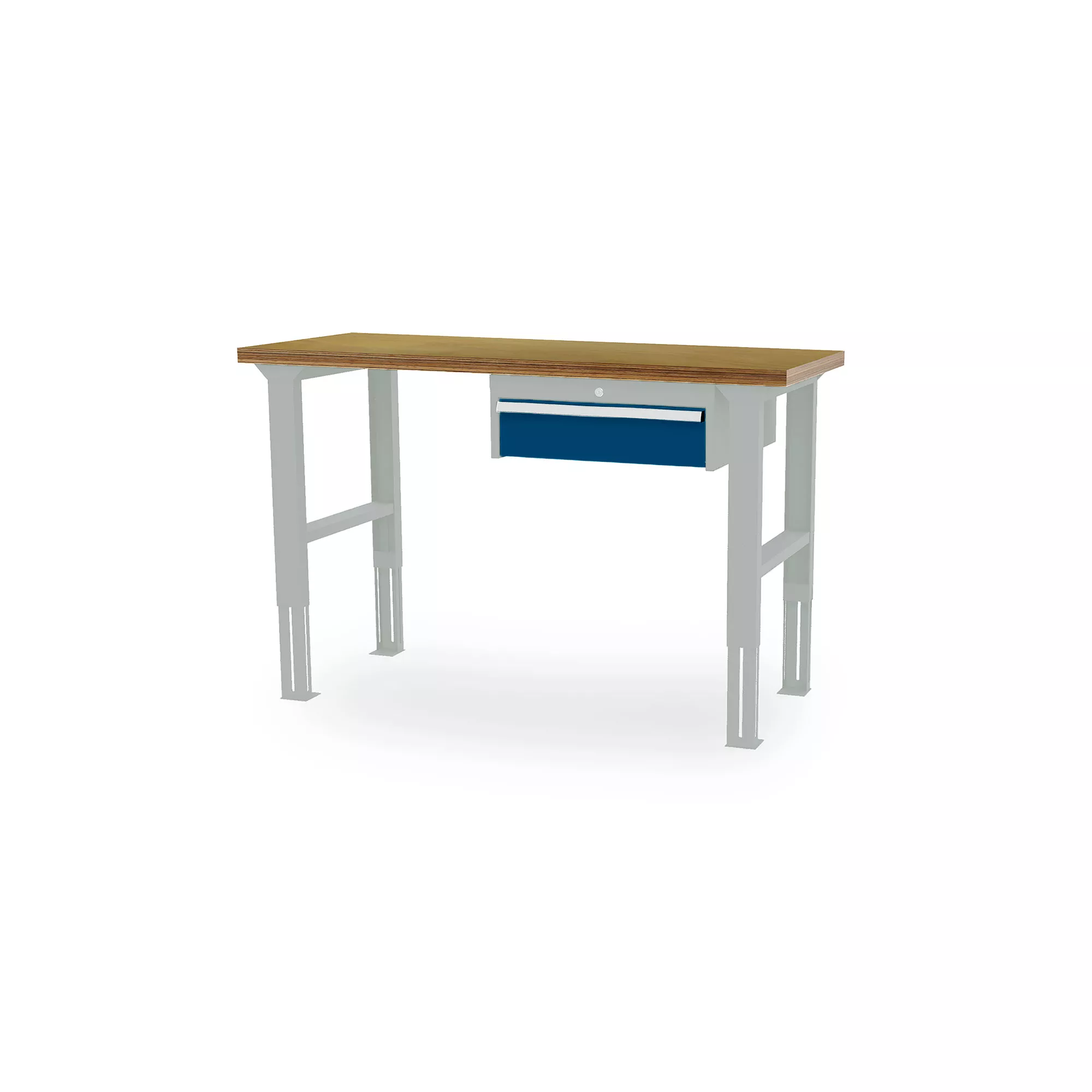 Table de travail d'atelier - ergonomique réglable en hauteur - 1 tiroir - 1500 x 600 x 760-1060 mm