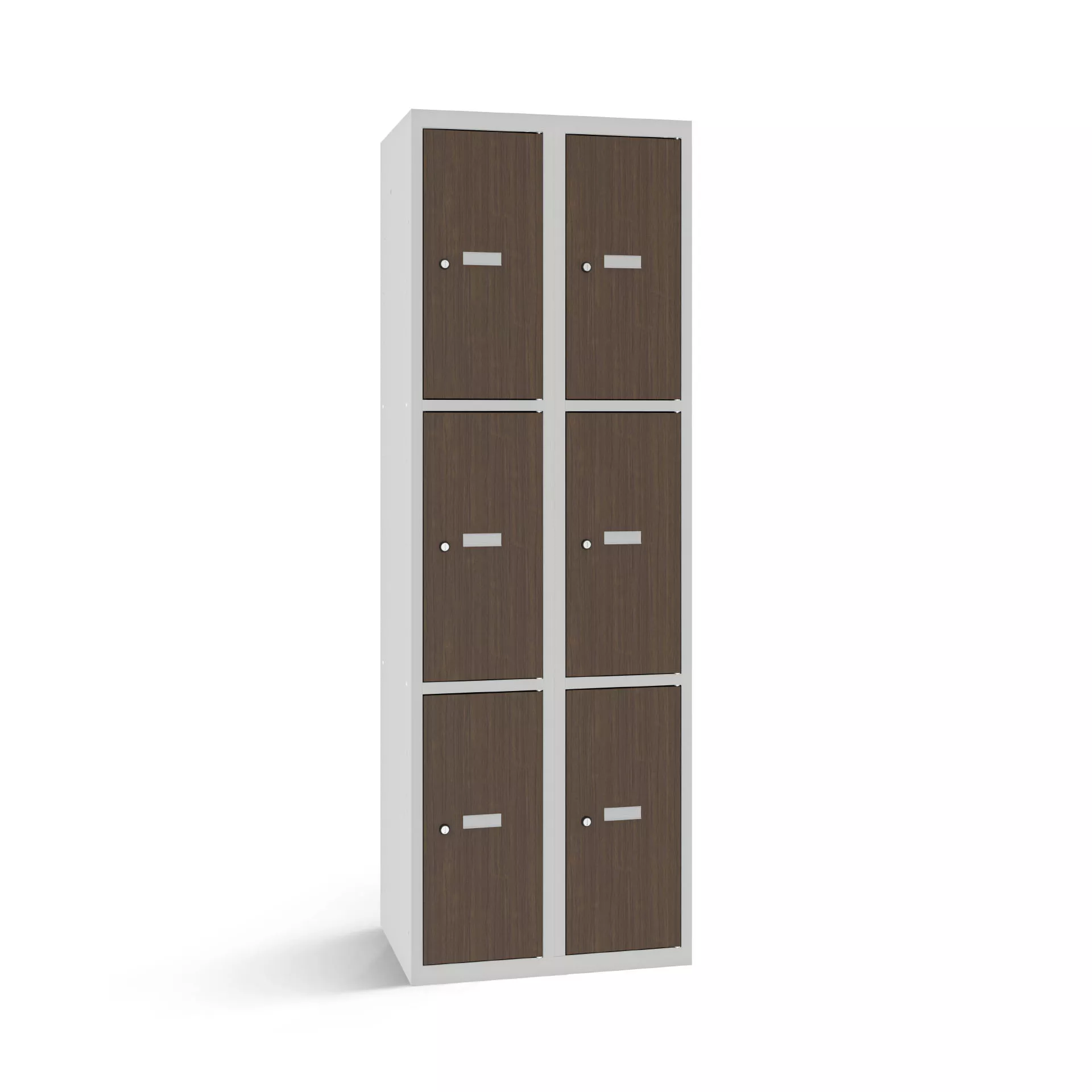 Vestiaire multicase avec 6 portes aspect bois – largeur 60 cm