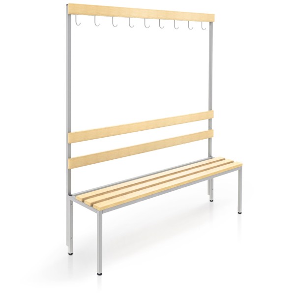 lockeel® bench with hook rail 150 cm