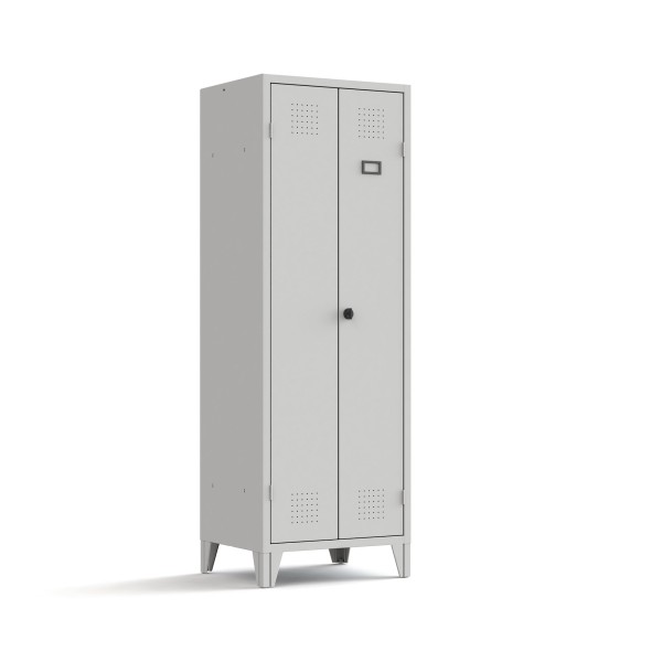 lockeel® double locker c-series with body in light grey and doors in light grey