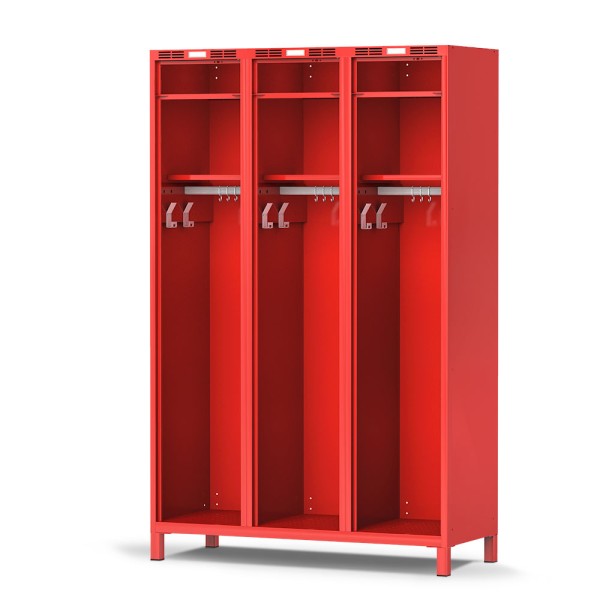 lockeel® fire brigade locker KOMFORT 3er in fire red