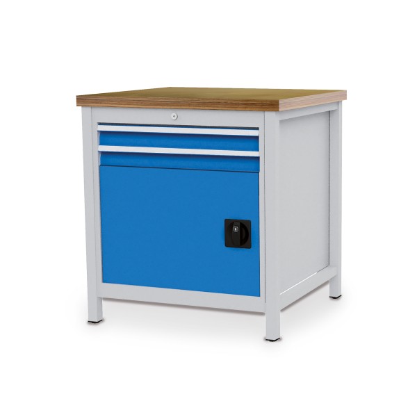 Box workbench W 810 mm with 2 drawers and 1 door