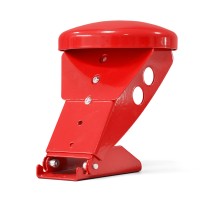lockeel® flexible and height-adjustable helmet holder made of robust steel in fire red