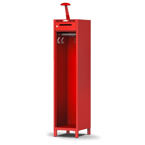 lockeel® fire brigade locker PRO 1er in fire red with fire red door