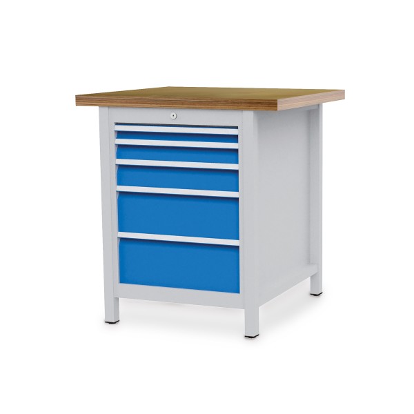 Box workbench W 810 mm with 5 drawers